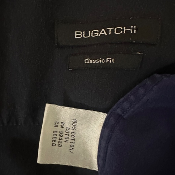 Bugatchi Gradient Contrast Long Sleeve Shirt 23" armpit to armpit - Picture 6 of 6